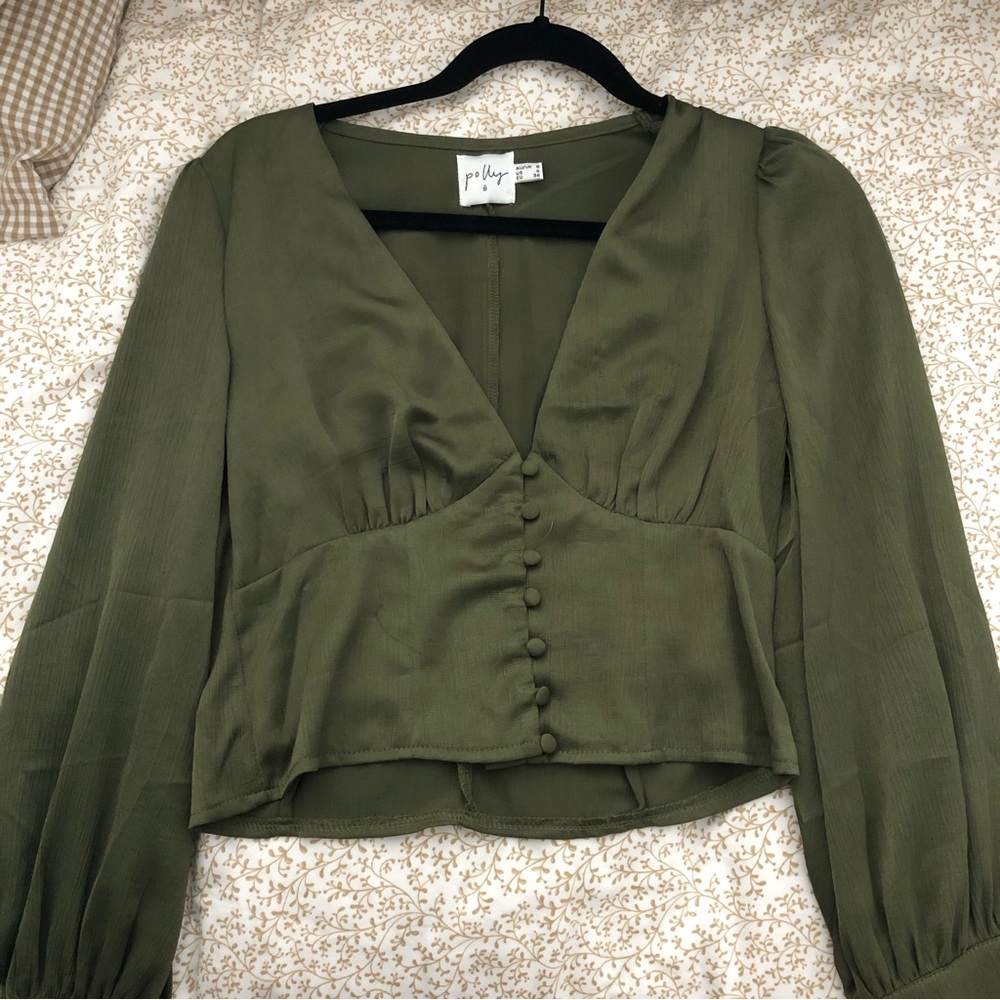 Princess Polly green long sleeve top